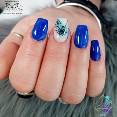 Glass Color Finish in Pinselflasche. 5ml Blue