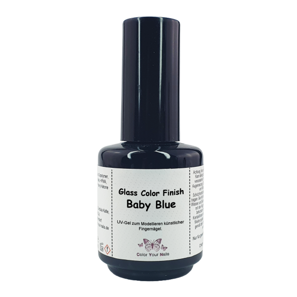 Glass Color Finish in Pinselflasche. 5ml Baby Blue