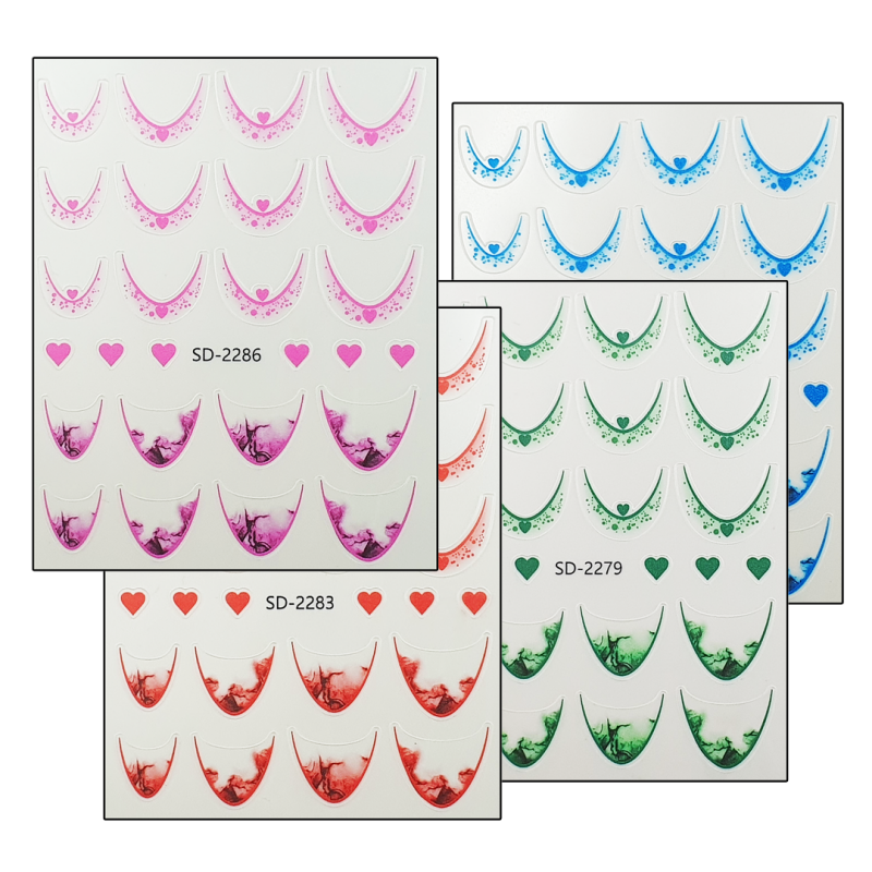 Smile-Line Nagelsticker mit Design. (SD-Serie) Farbwahl