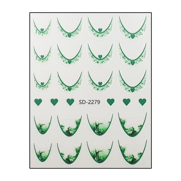 Smile-Line Nagelsticker mit Design. (SD-Serie) Farbwahl...