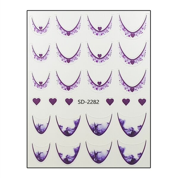 Smile-Line Nagelsticker mit Design. (SD-Serie) Farbwahl...