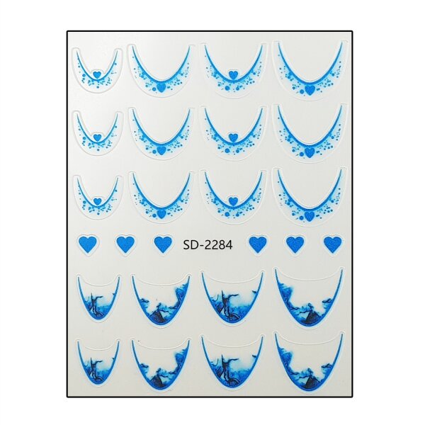 Smile-Line Nagelsticker mit Design. (SD-Serie) Farbwahl...