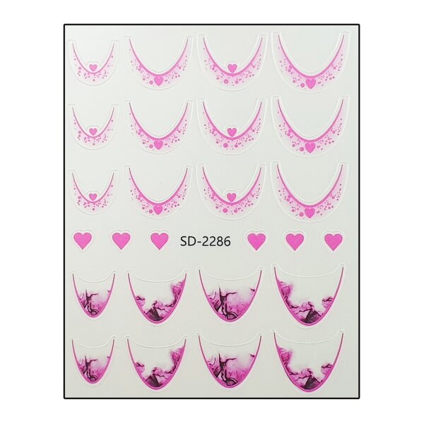 Smile-Line Nagelsticker mit Design. (SD-Serie) Farbwahl...