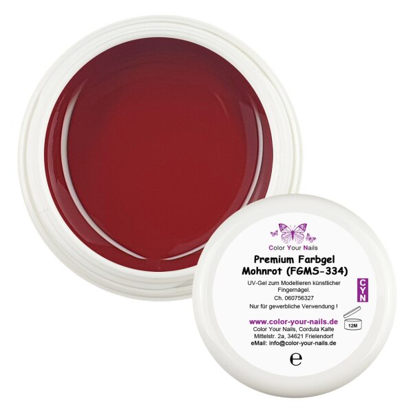 5g Premium Farbgel  Mohnrot (FGMS-334)