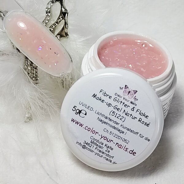Fibre Glitter & Flake Make-up-Gel Natur Rosé (5122)