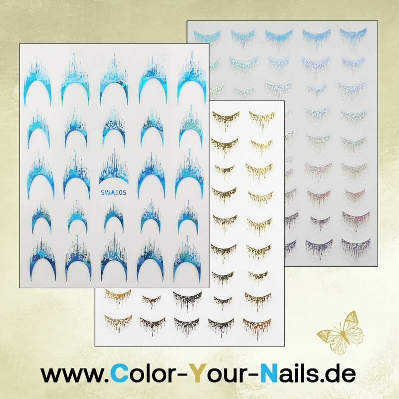 French Design Nagelsticker – Holo-Effekt (SWA-105)