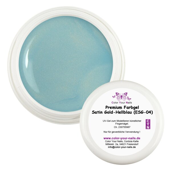 5g Premium Satin Gold Farbgel Gold-Hellblau (ESG-04)