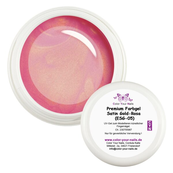 5g Premium Satin Gold Farbgel Gold-Rosa (ESG-05)