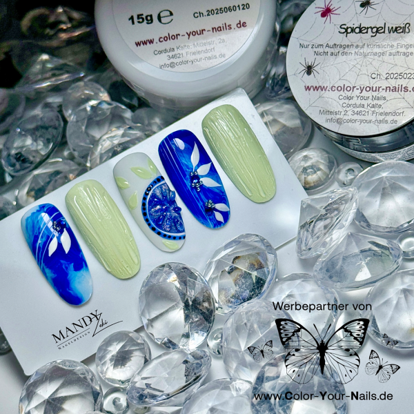 Nailart Präsentationskarten weiß 7×4cm mit Einkerbungen 10 Karten
