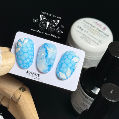 Nailart Präsentationskarten weiß 7×4cm mit Einkerbungen 10 Karten