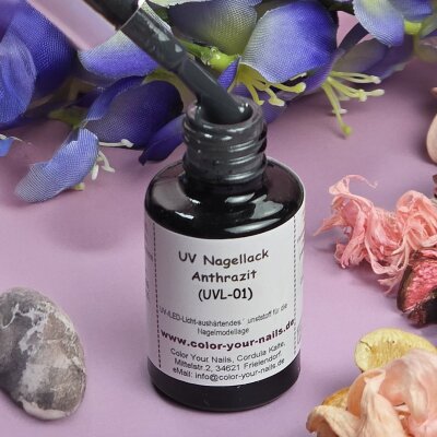 UV Nagellack in verschiedenen Farben. Polishgel Anthrazit (UVL-01)