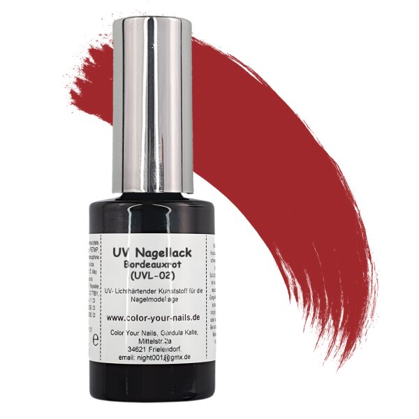 UV Nagellack in verschiedenen Farben Bordeauxrot (UVL-02)