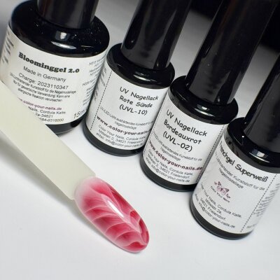 UV Nagellack in verschiedenen Farben Bordeauxrot (UVL-02)