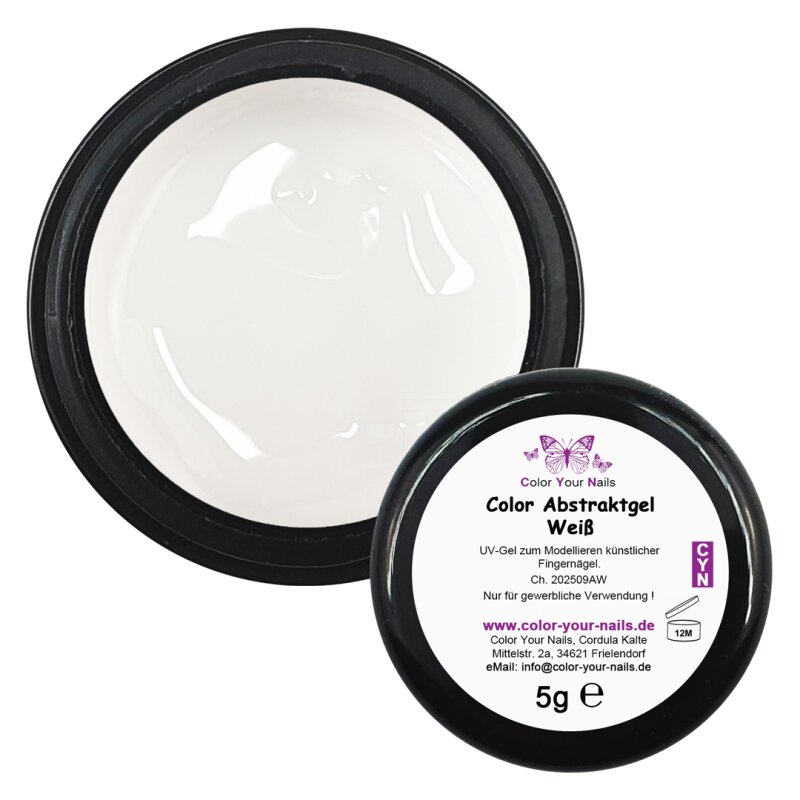 Color Abstraktgel. Weiß