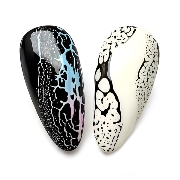 Color Abstraktgel. Weiß