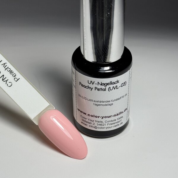 UV Nagellack in verschiedenen Farben. Polishgel Rosa-Peachy Petal (UVL-03)