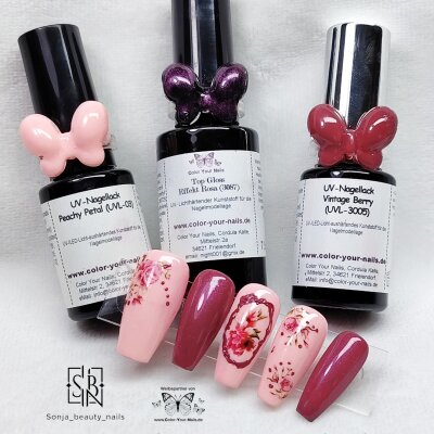UV Nagellack in verschiedenen Farben. Polishgel Rosa-Peachy Petal (UVL-03)