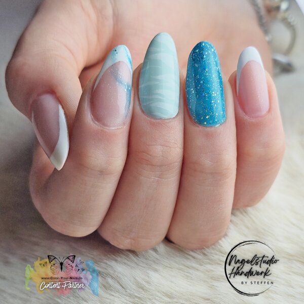 UV Nagellack in verschiedenen Farben. Polishgel Lagoon Glitter (UVL-595)