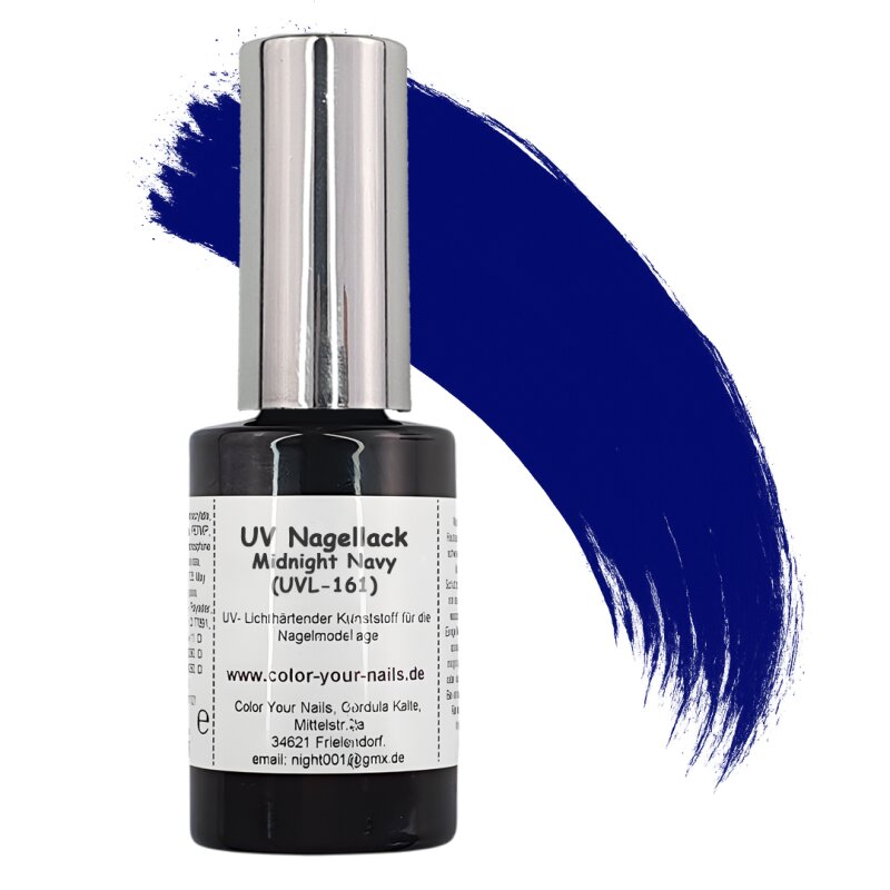 UV Nagellack in verschiedenen Farben. Polishgel Midnight Navy (UVL-161)