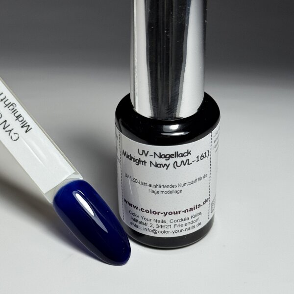 UV Nagellack in verschiedenen Farben. Polishgel Midnight Navy (UVL-161)