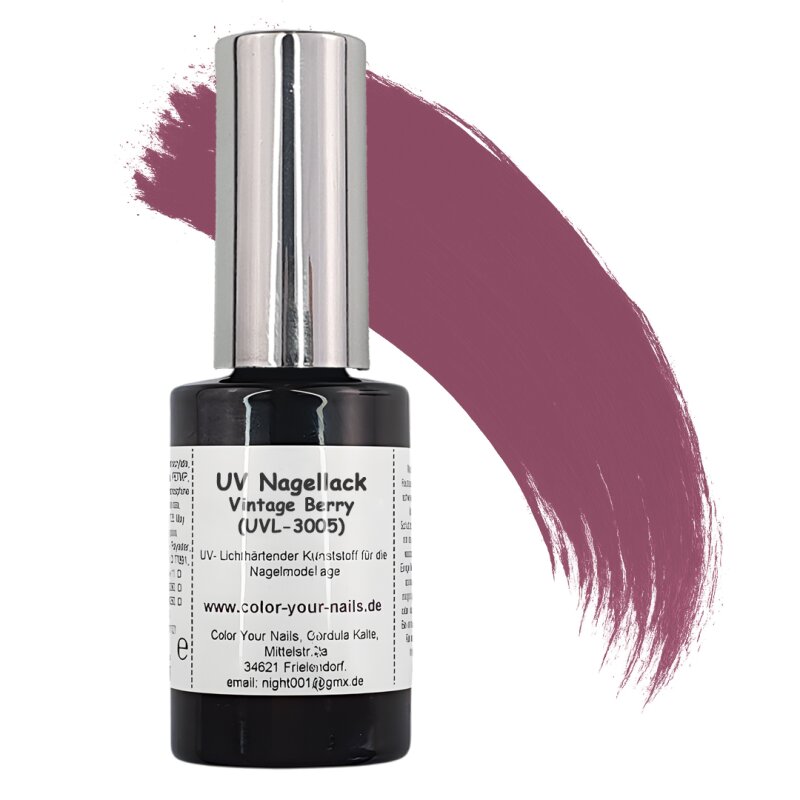 UV Nagellack in verschiedenen Farben. Polishgel Vintage Berry  (UVL-3005)