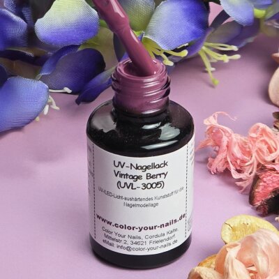 UV Nagellack in verschiedenen Farben. Polishgel Vintage Berry  (UVL-3005)