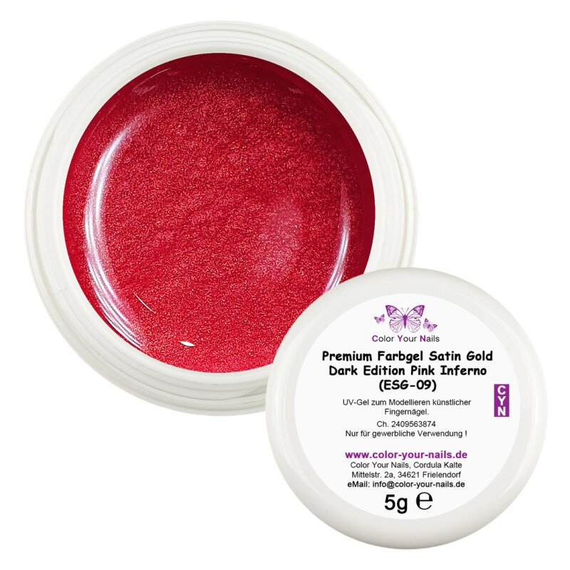 Premium Farbgel Satin Gold – Dark Edition Pink Inferno (ESG-09)