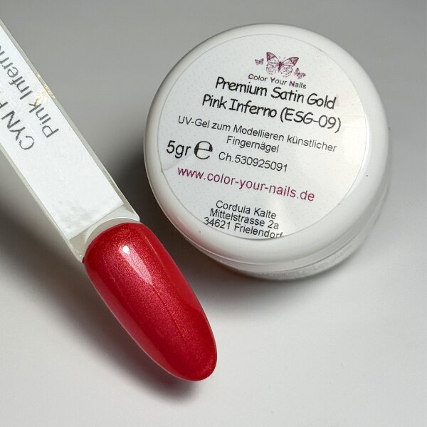 Premium Farbgel Satin Gold – Dark Edition Pink Inferno (ESG-09)