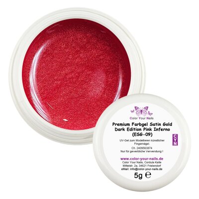 Premium Farbgel Satin Gold – Dark Edition Pink Inferno (ESG-09)