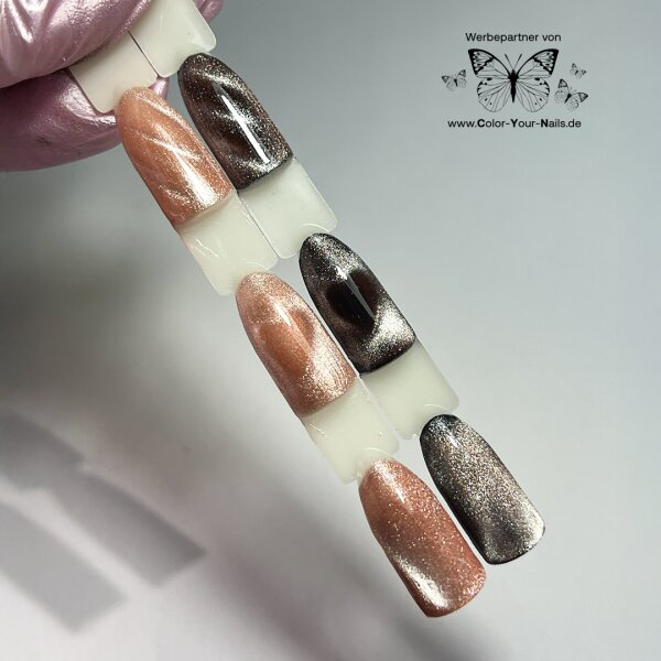 Metallic Cat Eye Farbgele Amber Nude (MCE-07) in Pinselflasche