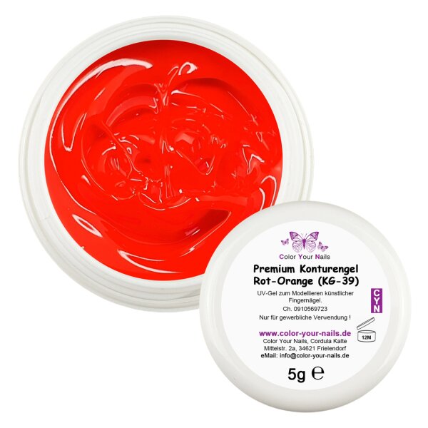 Premium Konturengel. Rot-Orange (KG-39)