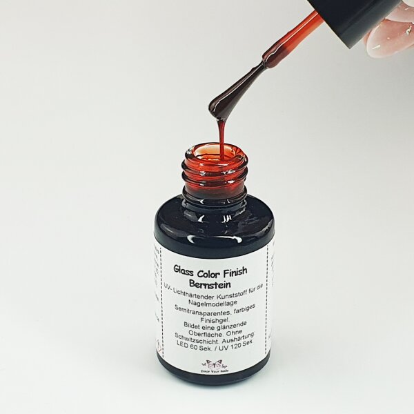Glass Colorgel in Pinselflasche. Glasgel 5ml NEU: Bernstein
