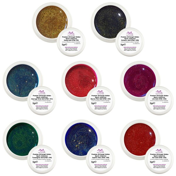 Premium Glittergel Golden Spark Collection