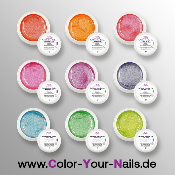In Pinselflasche: Reflektion Neon Cat Eye Farbgel
