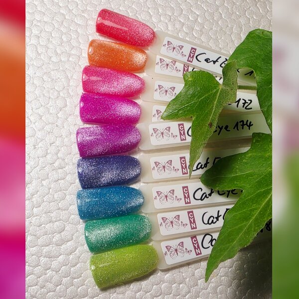 In Pinselflasche: Reflektion Neon Cat Eye Farbgel Set...