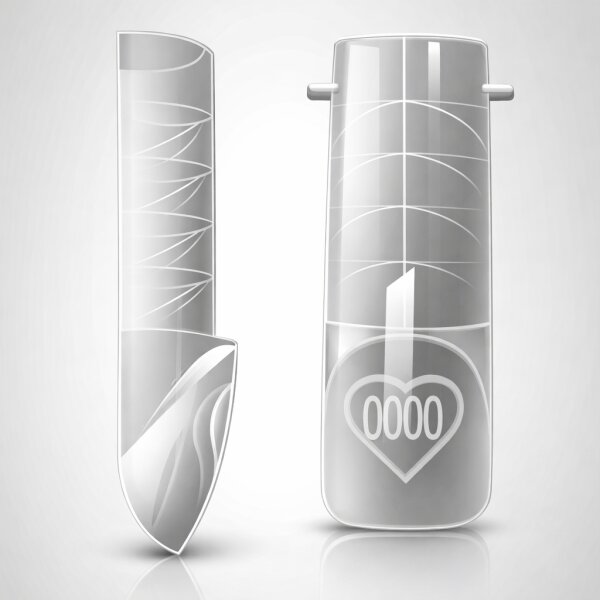 French Dual Tips – zum Andocken der French-Spitze, 15 Größen 120 Tips in Kiste