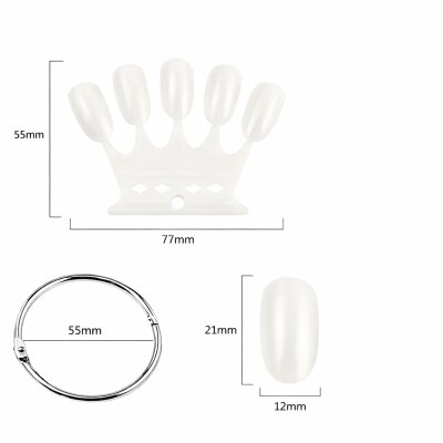 Tipfächer KRONE mit 10 x 5 Tips & 1 Ring zur Präsentation