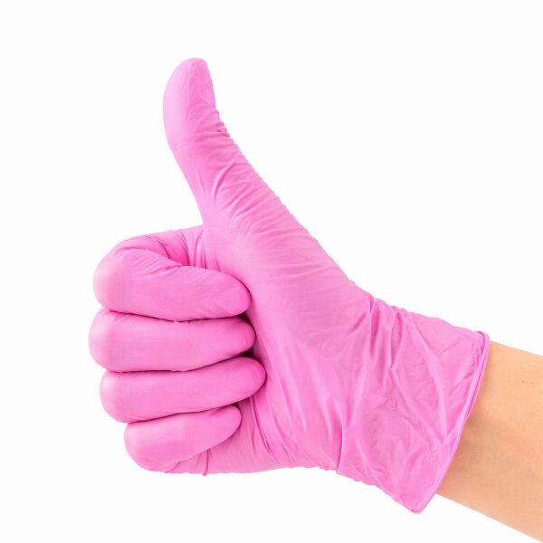 Nitril Handschuhe  ROSA-PINK. Gr. M
