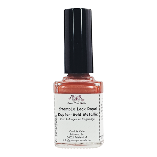 10ml StampLx Lack - Royal Stempellack - Kupfer-Gold Metallic