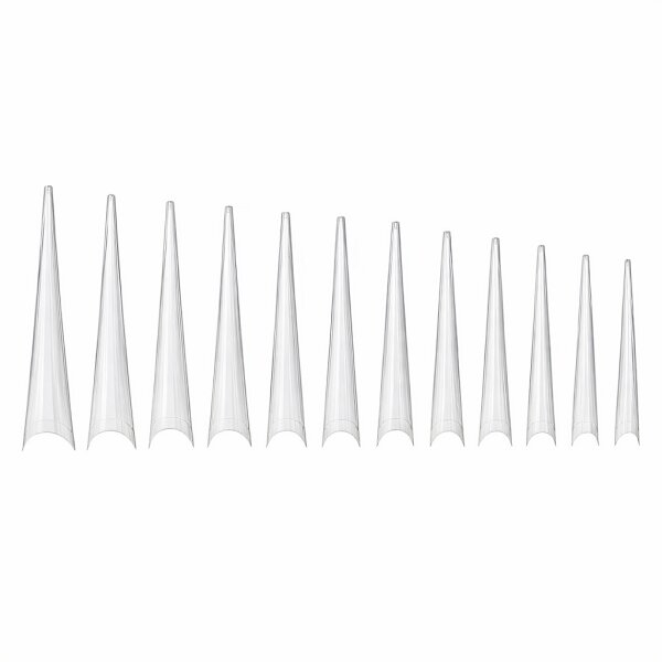 Extra Long Mountain Peak Soft Gel Tips – Full Cover (240 Stück)