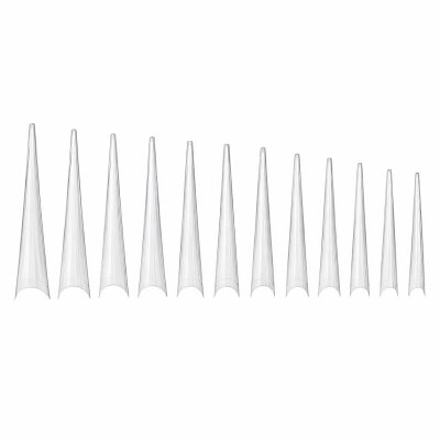 Extra Long Mountain Peak Soft Gel Tips – Full Cover (240 Stück)