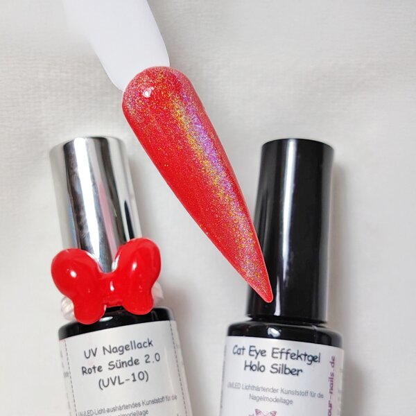 Cat Eye Effektgel Holo Silber- nicht deckend!
