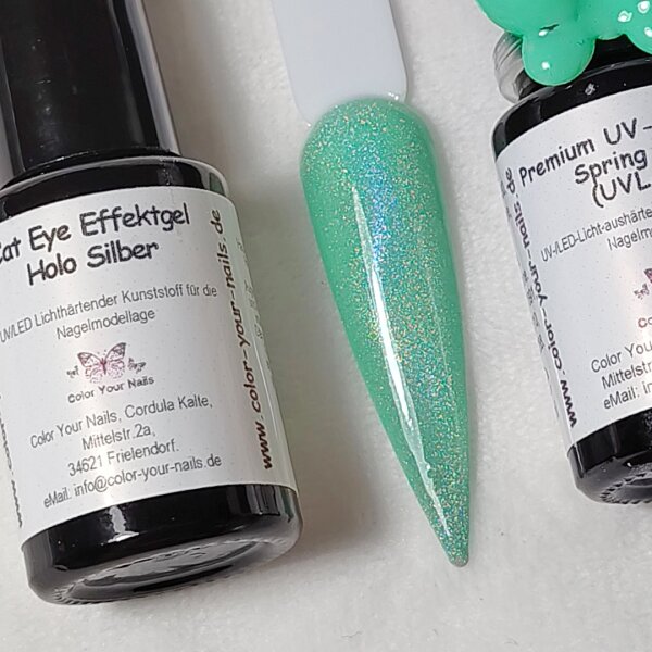 Cat Eye Effektgel Holo Silber- nicht deckend!