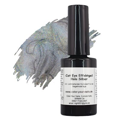 Cat Eye Effektgel Holo Silber- nicht deckend!