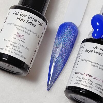 Cat Eye Effektgel Holo Silber- nicht deckend!