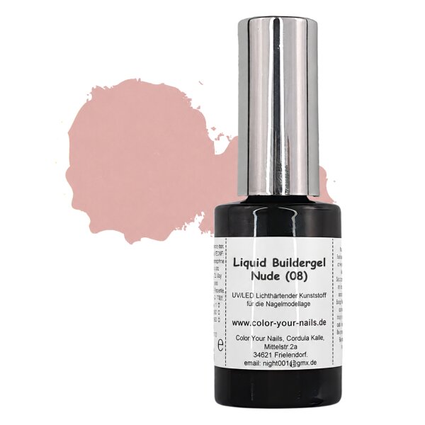 Liquid Buildergel in der Pinselflasche Nude (08) 15ml
