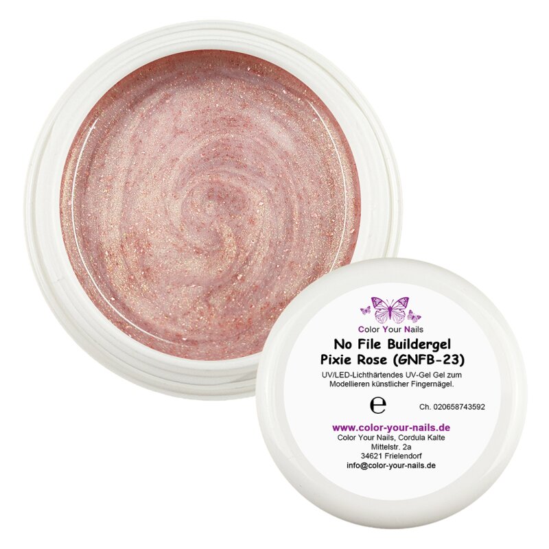 Glitter No file Buildergel Pixie Rose (GNFB-23)