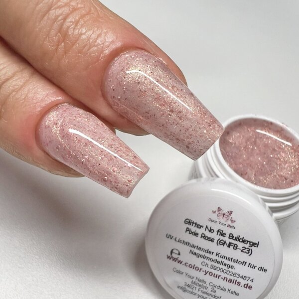 Glitter No file Buildergel Pixie Rose (GNFB-23) 50g