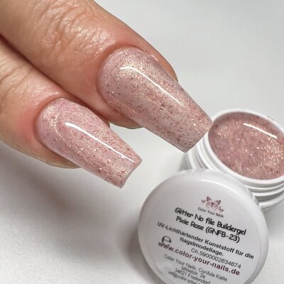 Glitter No file Buildergel Pixie Rose (GNFB-23) 50g