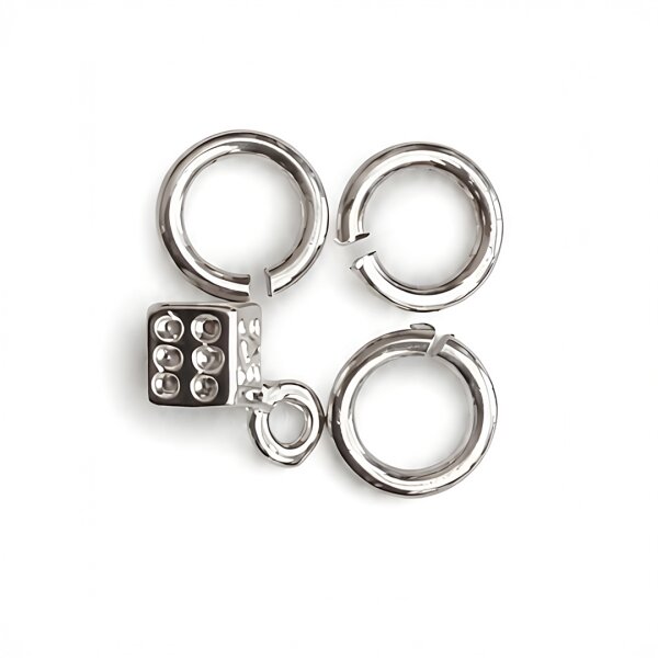 Nagelpiercing Anhänger Würfel Silber -...